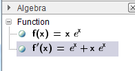 Geogebra screenshot